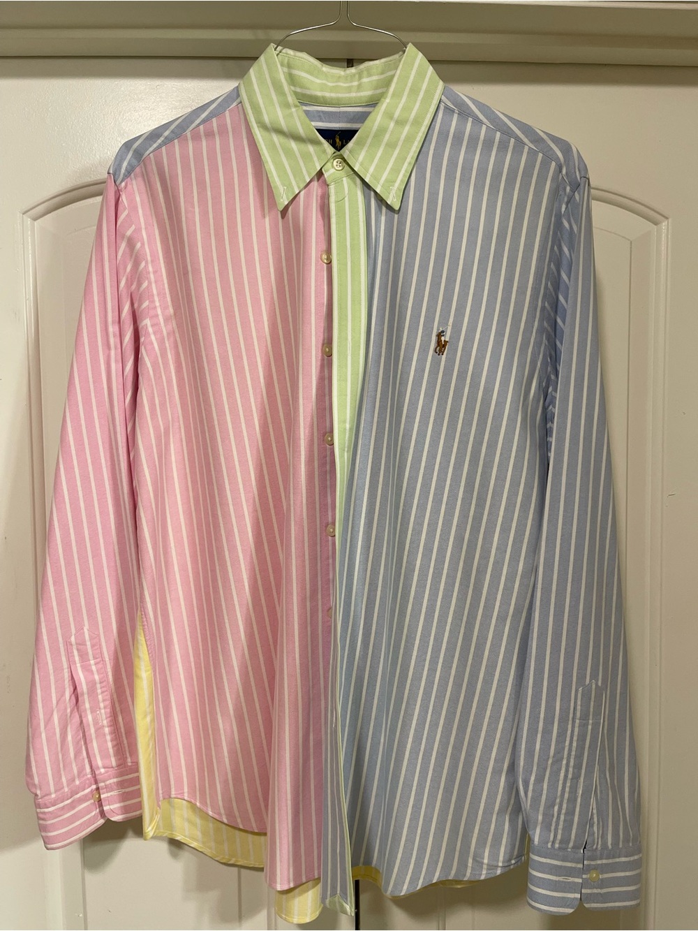 Ralph Lauren Multicolor Striped Button-Up Shirt in Pink, Blue & Green